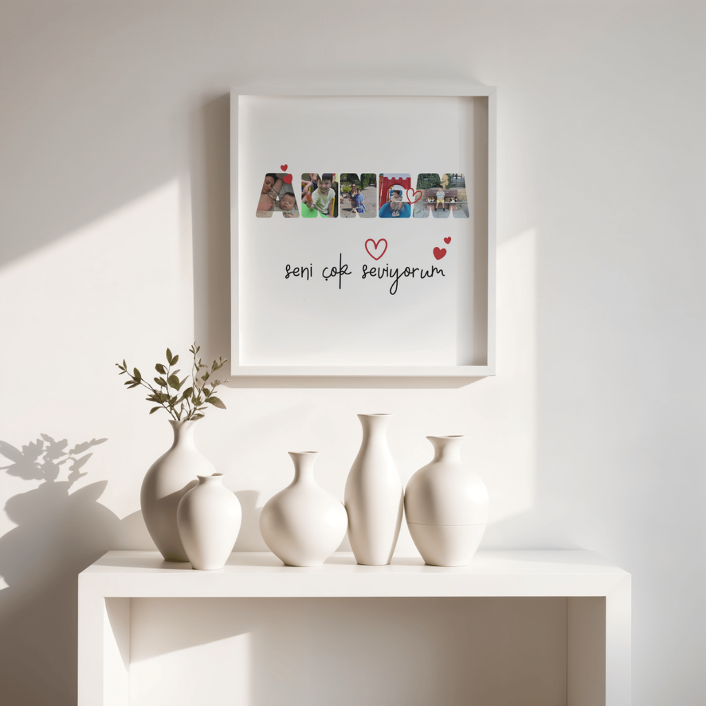 Kişiye Özel Mesajlı Fotoğraf Çerçevesi - ANNEM