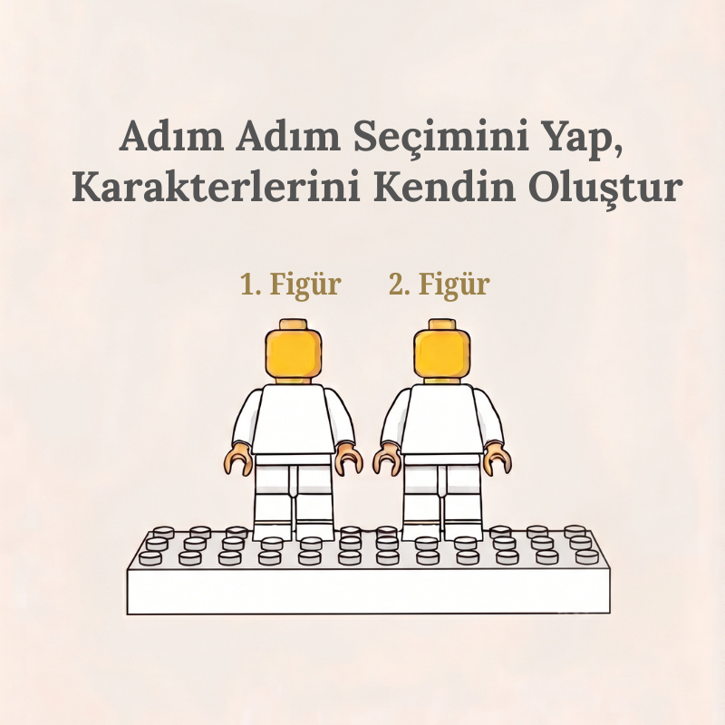Kişiye Özel Mini Figürlü 3D Blok Çerçevesi